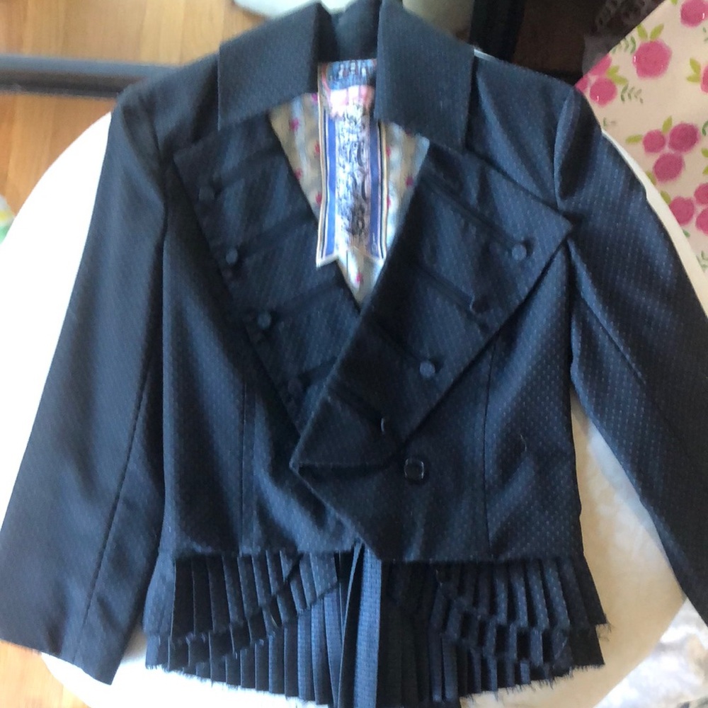 LAMB Elegant Black Double-Breasted Women's Wool Jacket